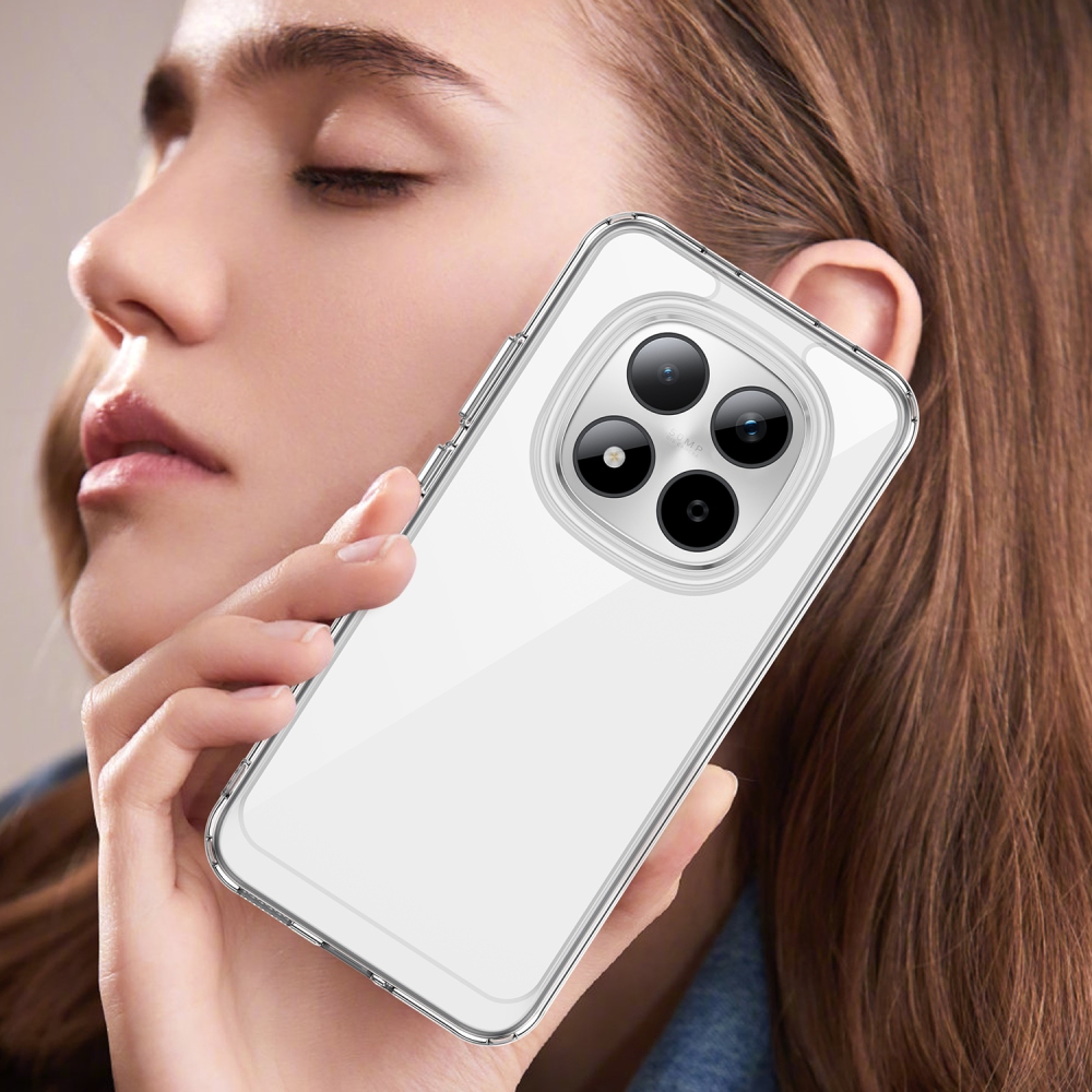 Gélový obal s pevným chrbtom na Xiaomi Redmi Note 15 Pro 5G - priehľadný