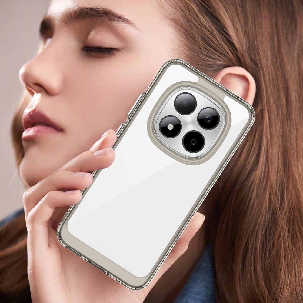 Gélový obal s pevným chrbtom na Xiaomi Redmi Note 15 Pro 5G - šedý