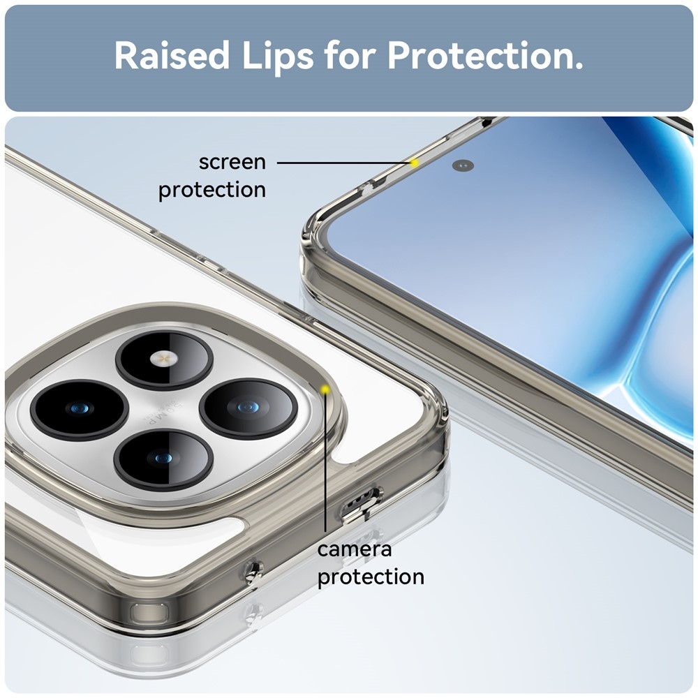 Gélový obal s pevným chrbtom na Xiaomi Redmi Note 15 Pro+ 5G - šedý