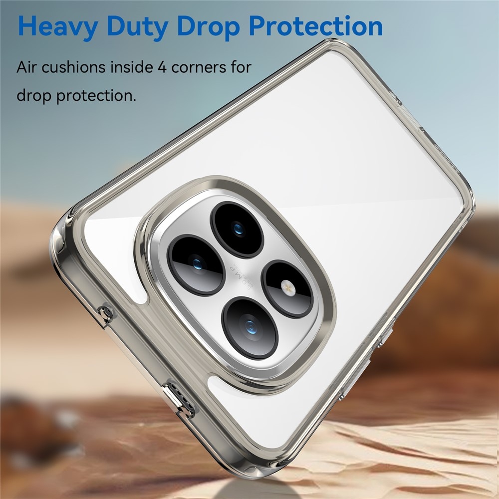 Gélový obal s pevným chrbtom na Xiaomi Redmi Note 15 Pro+ 5G - šedý