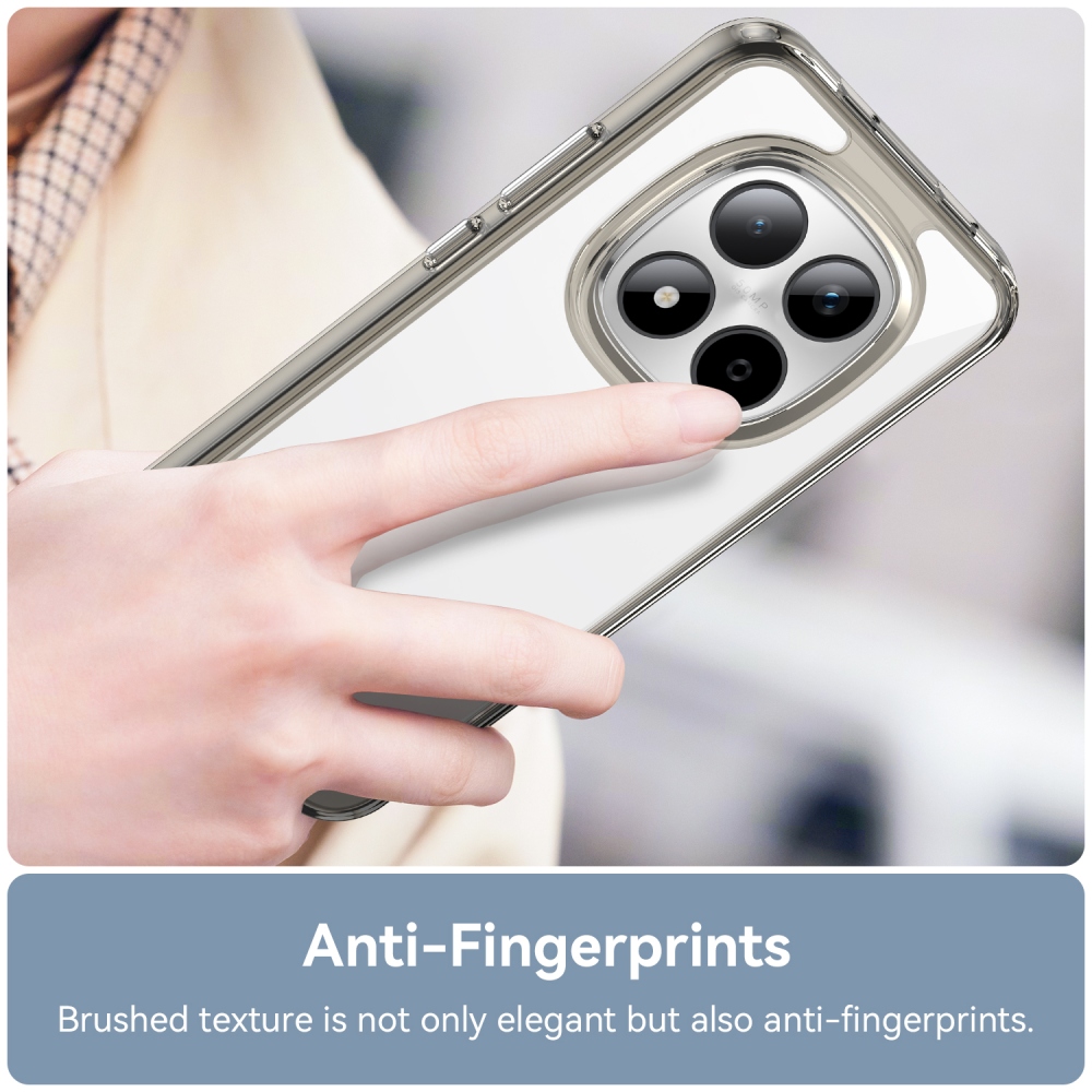 Gélový obal s pevným chrbtom na Xiaomi Redmi Note 15 Pro 5G - šedý