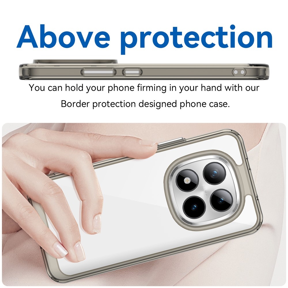 Gélový obal s pevným chrbtom na Xiaomi Redmi Note 15 Pro+ 5G - šedý