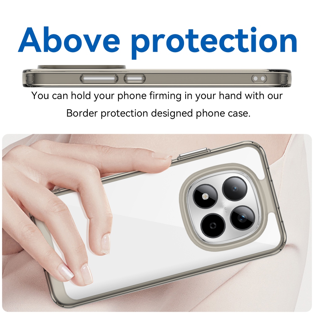 Gélový obal s pevným chrbtom na Xiaomi Redmi Note 15 Pro 5G - šedý