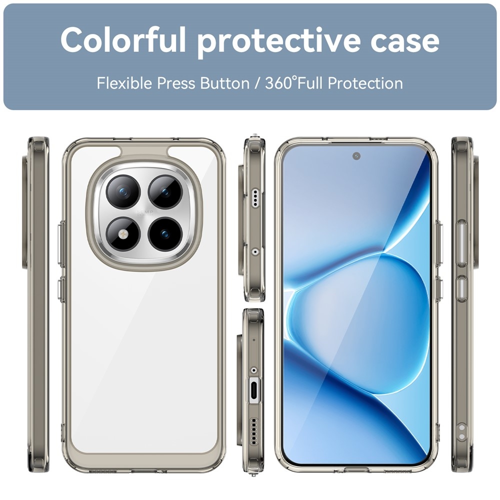 Gélový obal s pevným chrbtom na Xiaomi Redmi Note 15 Pro+ 5G - šedý