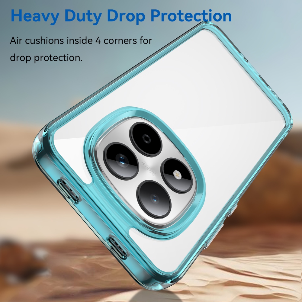 Gélový obal s pevným chrbtom na Xiaomi Redmi Note 15 Pro 5G - svetlomodrý