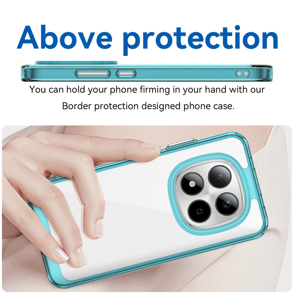 Gélový obal s pevným chrbtom na Xiaomi Redmi Note 15 Pro 5G - svetlomodrý