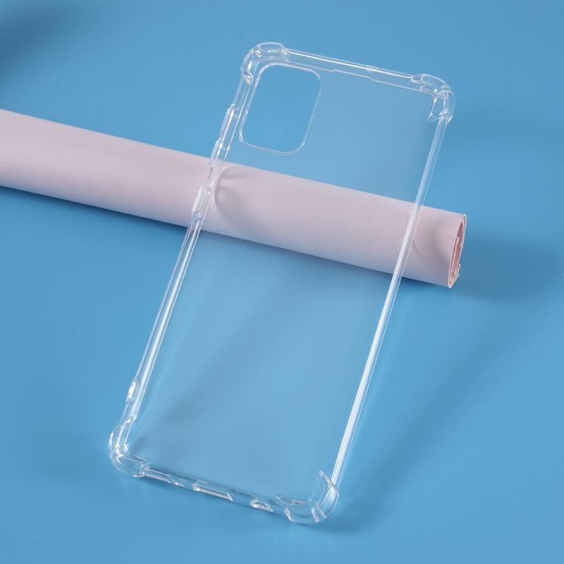Gélový obal s vystuženými rohmi na mobil Samsung Galaxy A71 - transparentná