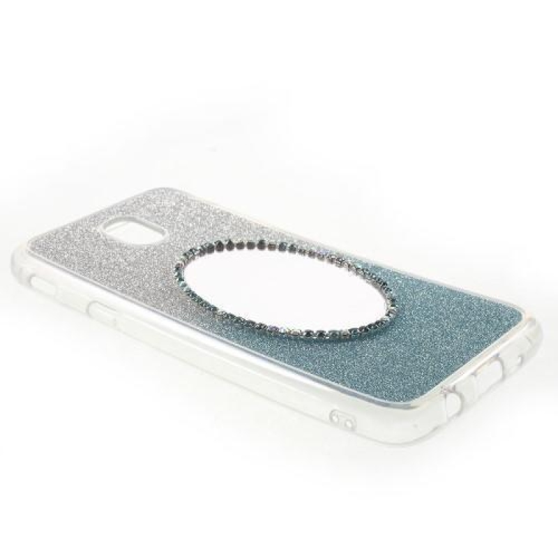 Gélový obal so zrkadielkom na mobil Samsung Galaxy J5 (2017) - modrý