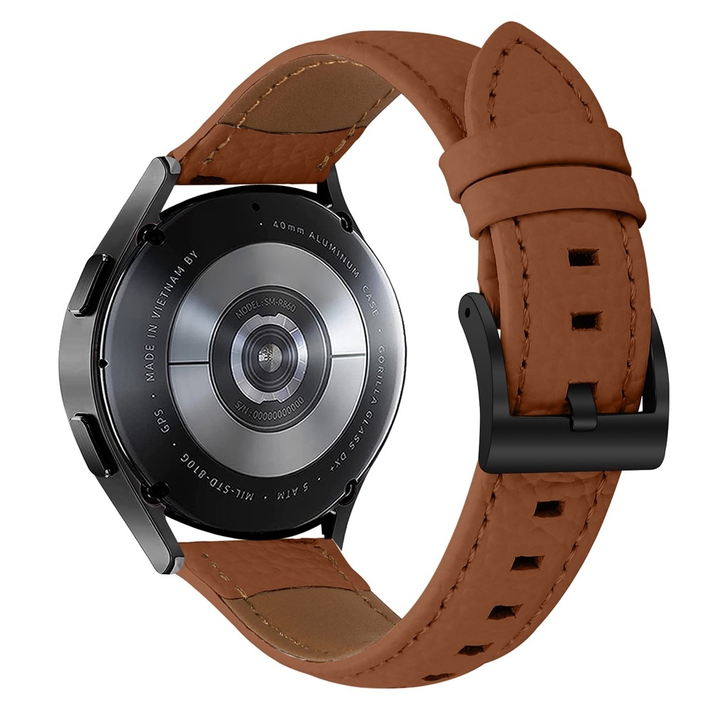 Genu kožený remienok na Amazfit Active 2 Square/Active 2 - hnedý