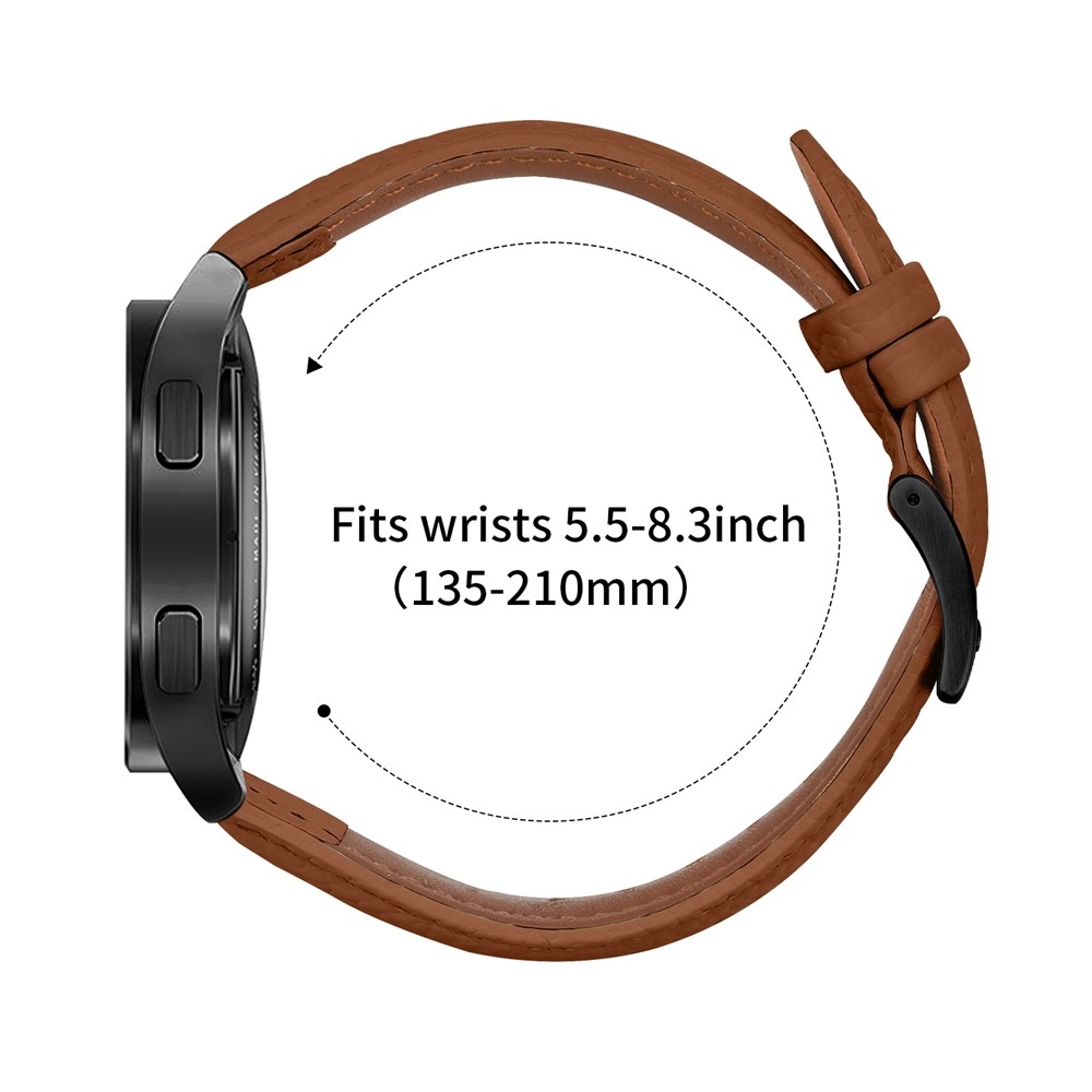 Genu kožený remienok na Amazfit Active 2 Square/Active 2 - hnedý
