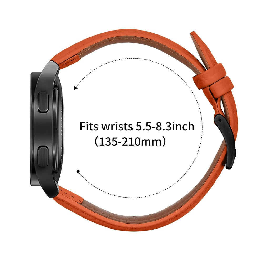 Genu kožený remienok na Amazfit Active 2 Square/Active 2 - oranžový