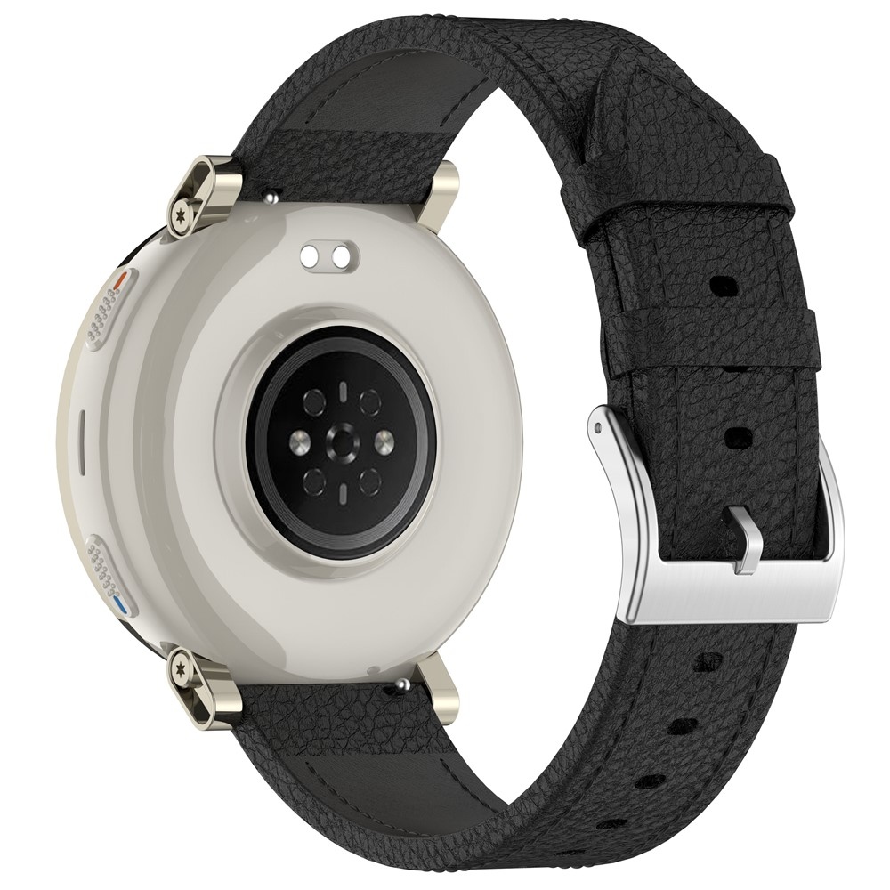 Génu kožený remienok na Amazfit Balance 3/Bip Max - čierny