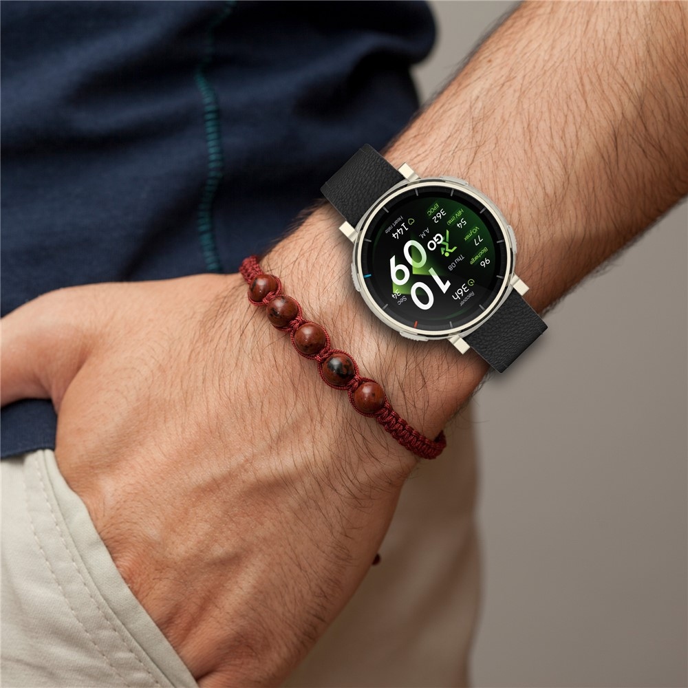 Génu kožený remienok na Amazfit Balance 3/Bip Max - čierny