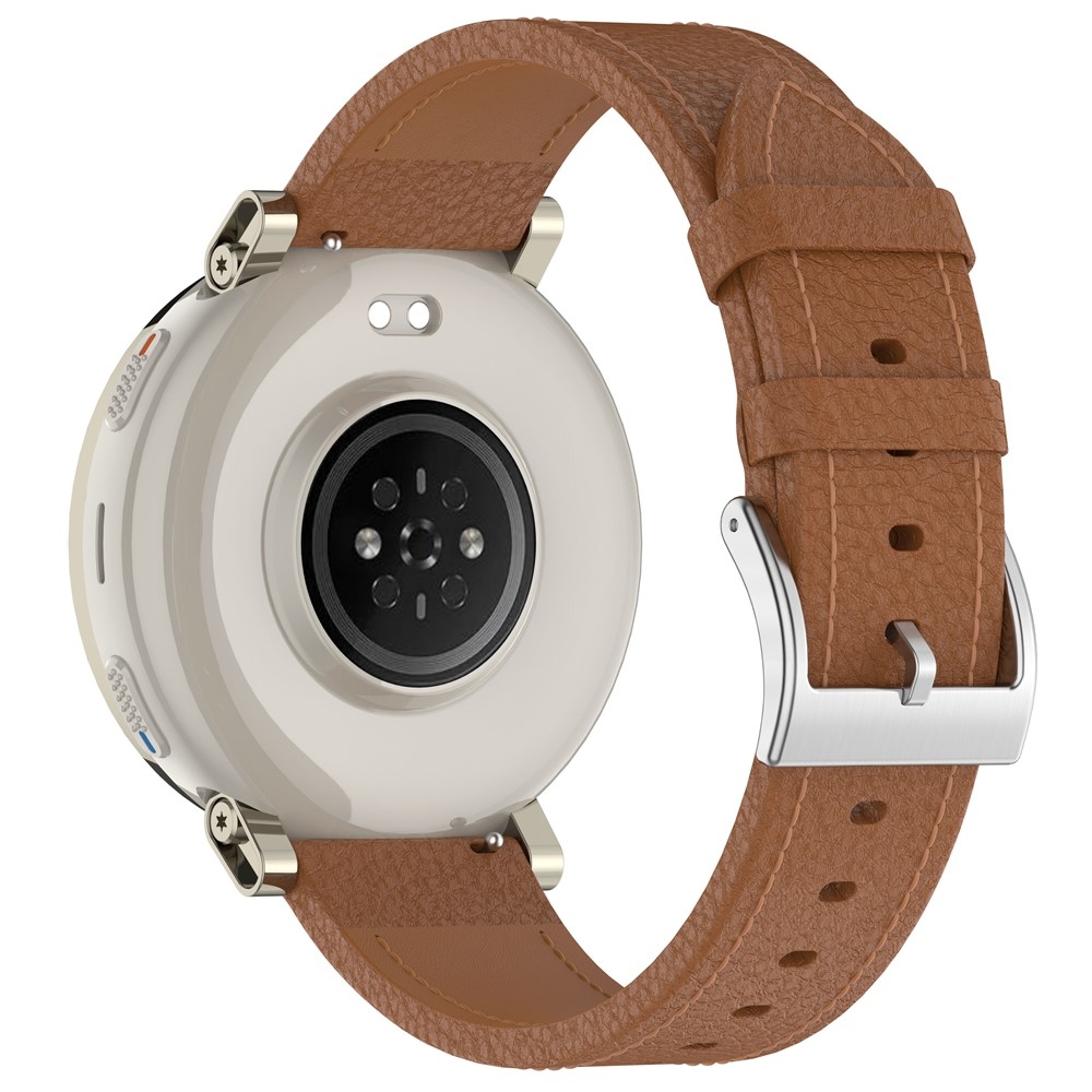 Génu kožený remienok na Amazfit Balance 3/Bip Max - svetlohnedý