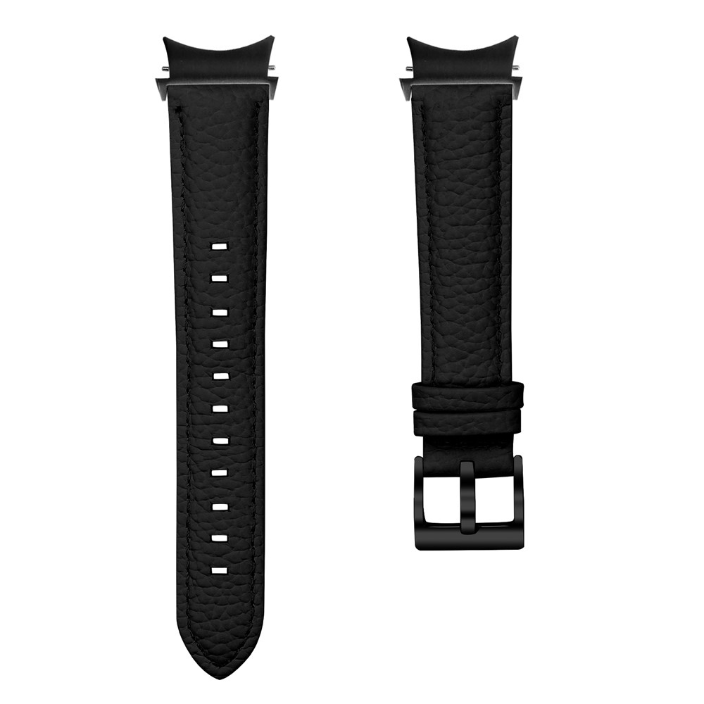 Genu kožený remienok na Samsung Galaxy Watch FE/Watch7 44mm/40mm/Watch6/Watch 5/Watch4 - čierny
