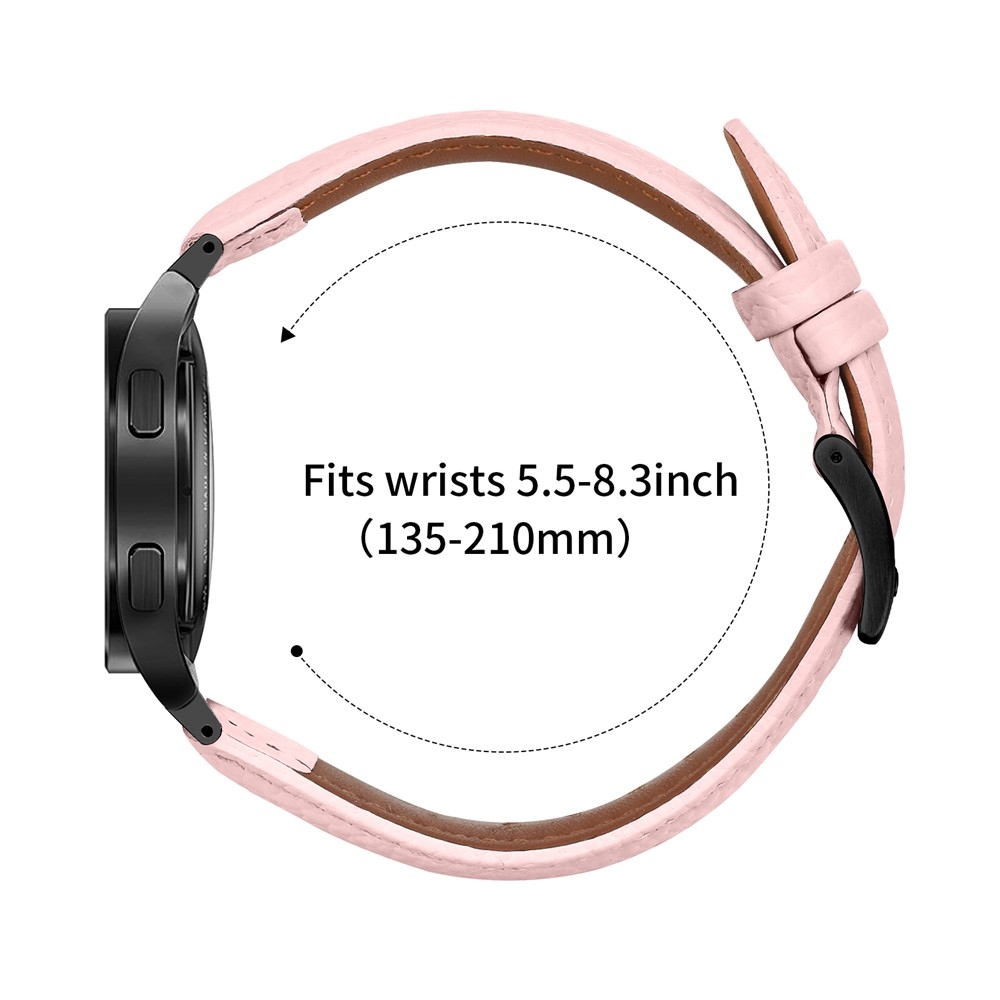 Genu kožený remienok na Samsung Galaxy Watch FE/Watch7 44mm/40mm/Watch6/Watch 5/Watch4 - ružový