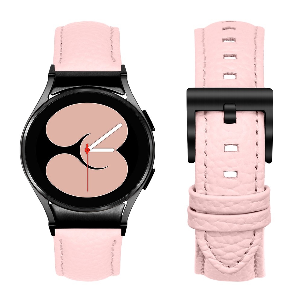 Genu kožený remienok na Samsung Galaxy Watch FE/Watch7 44mm/40mm/Watch6/Watch 5/Watch4 - ružový