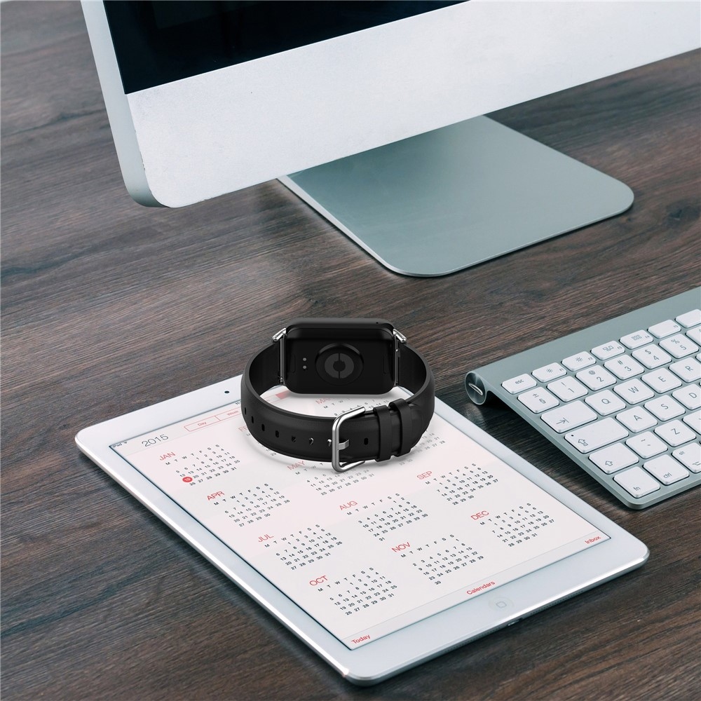 Genu kožený remienok na Xiaomi Smart Band 10 Pro/9 Pro/8 Pro/Redmi Watch 6/5/4 - čierny