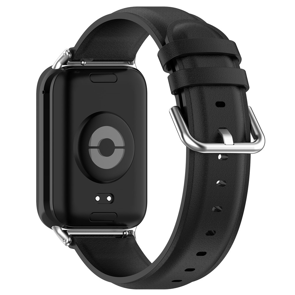 Genu kožený remienok na Xiaomi Smart Band 10 Pro/9 Pro/8 Pro/Redmi Watch 6/5/4 - čierny