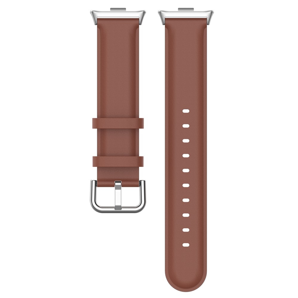 Genu kožený remienok na Xiaomi Smart Band 10 Pro/9 Pro/8 Pro/Redmi Watch 6/5/4 - hnedý