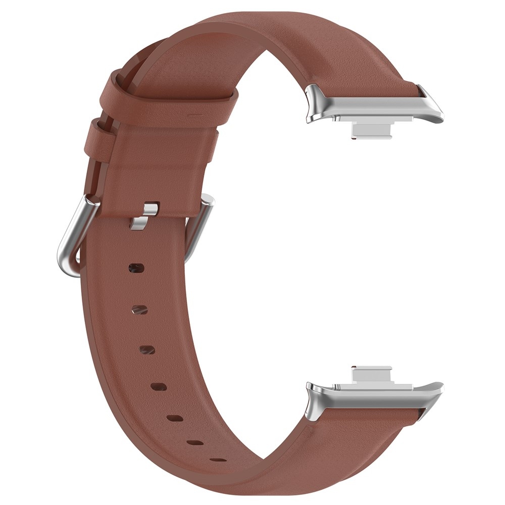 Genu kožený remienok na Xiaomi Smart Band 10 Pro/9 Pro/8 Pro/Redmi Watch 6/5/4 - hnedý