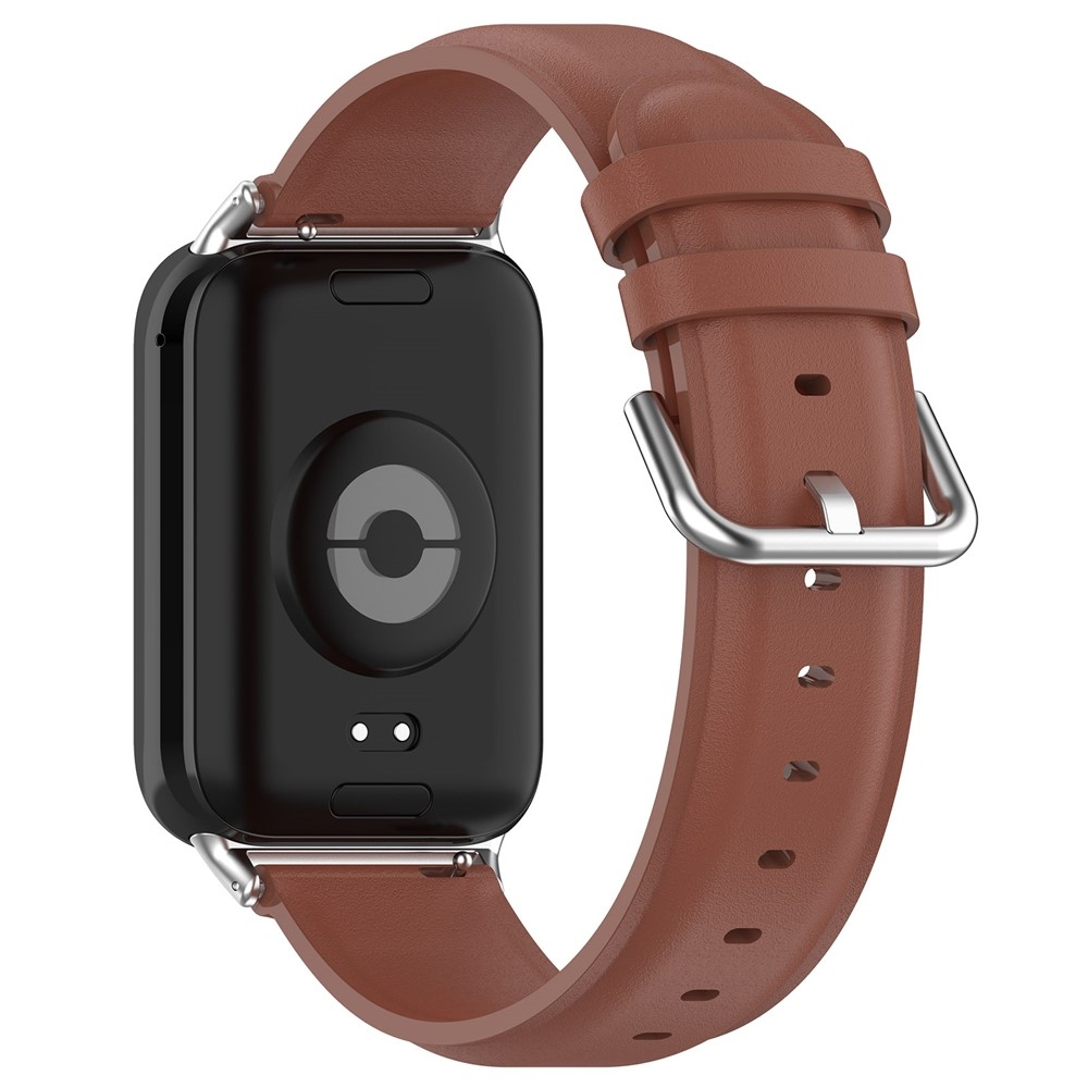Genu kožený remienok na Xiaomi Smart Band 10 Pro/9 Pro/8 Pro/Redmi Watch 6/5/4 - hnedý