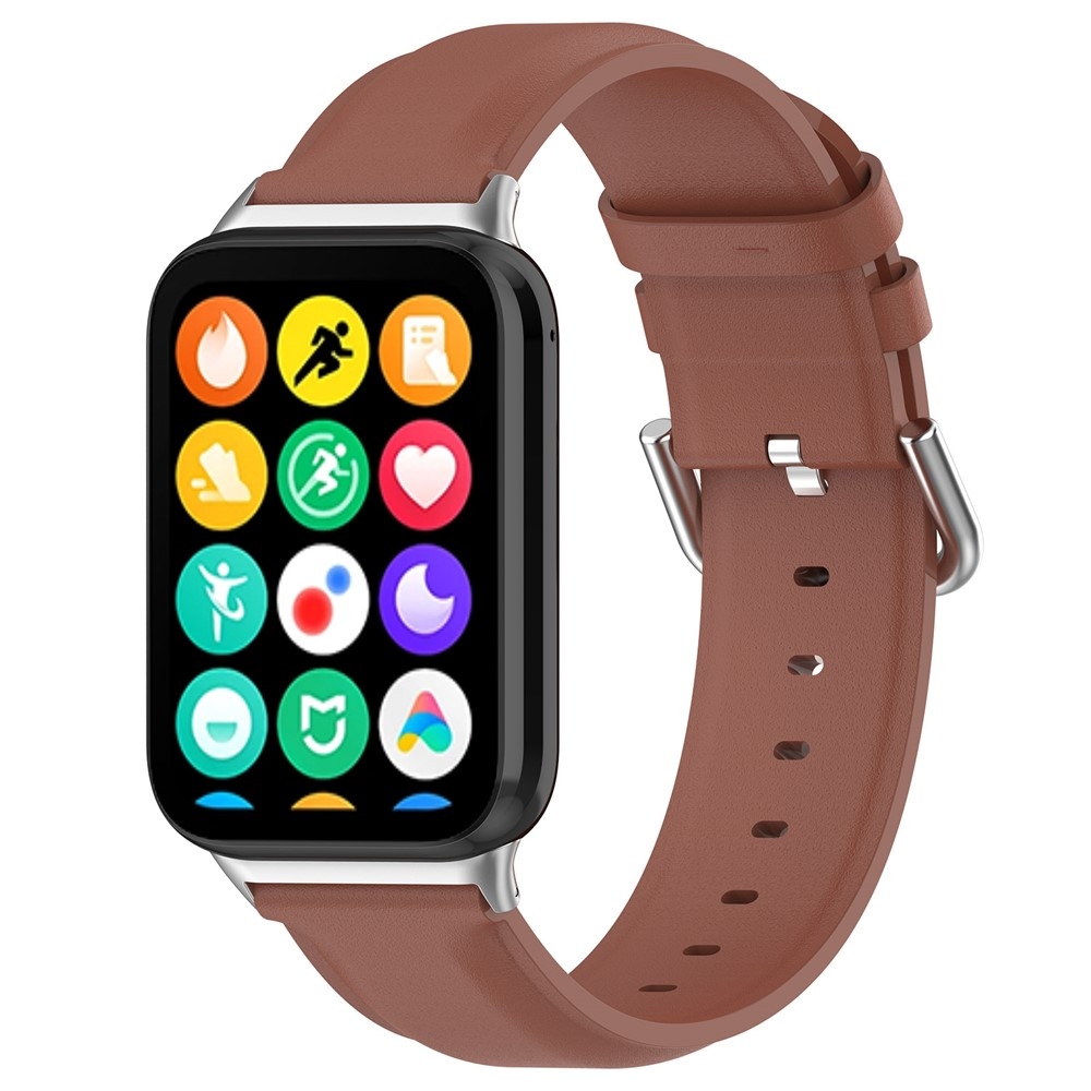 Genu kožený remienok na Xiaomi Smart Band 10 Pro/9 Pro/8 Pro/Redmi Watch 6/5/4 - hnedý
