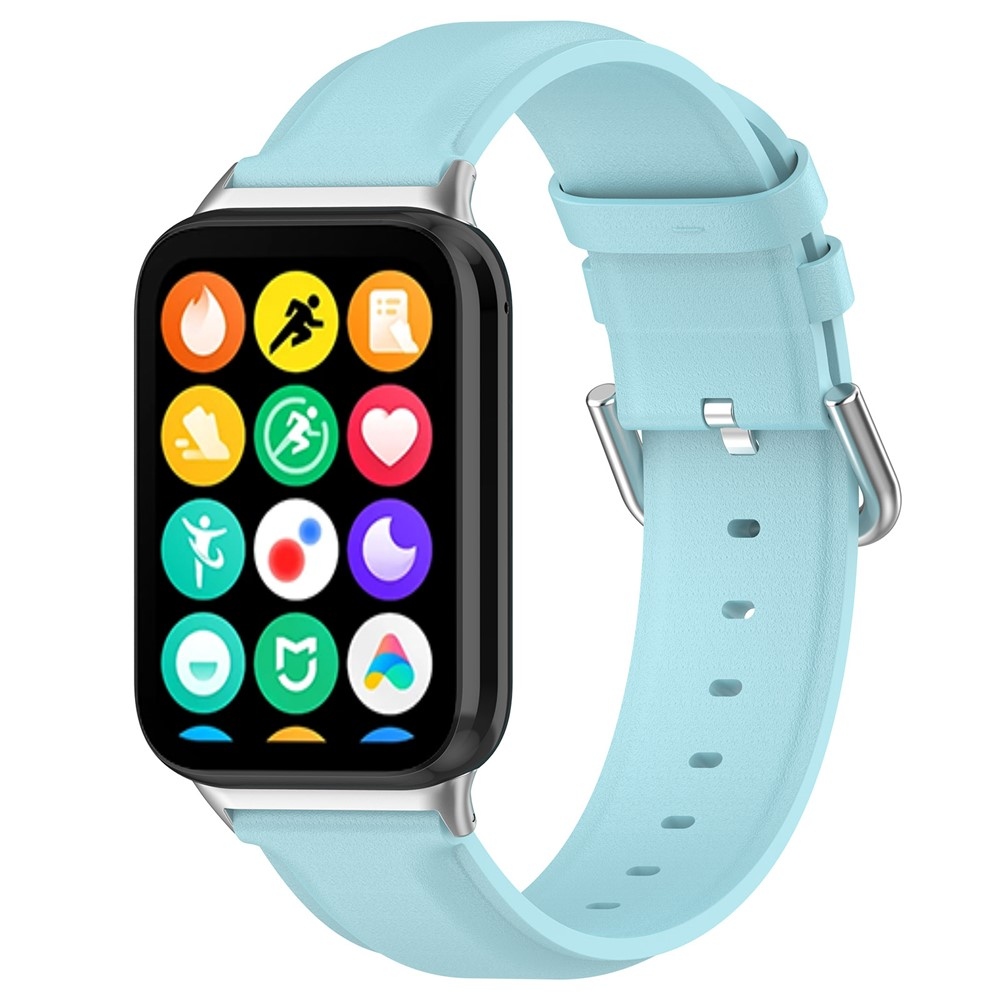 Genu kožený remienok na Xiaomi Smart Band 10 Pro/9 Pro/8 Pro/Redmi Watch 6/5/4 - modrý