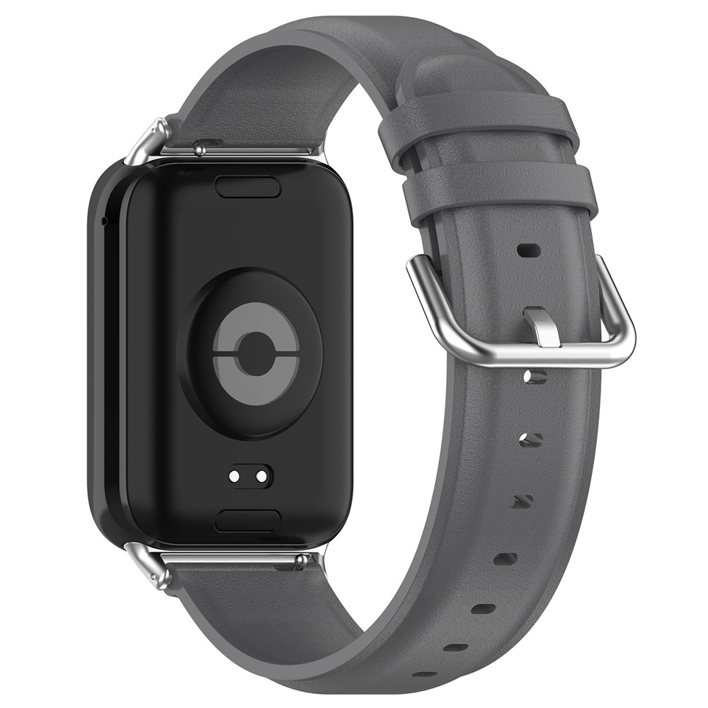Genu kožený remienok na Xiaomi Smart Band 10 Pro/9 Pro/8 Pro/Redmi Watch 6/5/4 - šedý