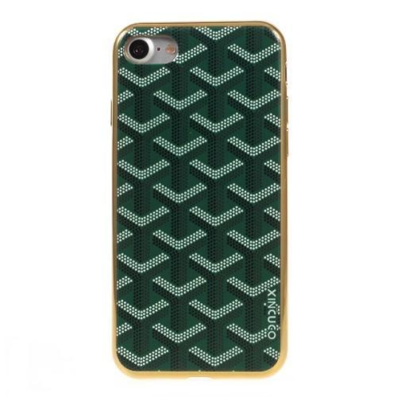 Geometric gélový obal na iPhone 8 a iPhone 7 - zelené