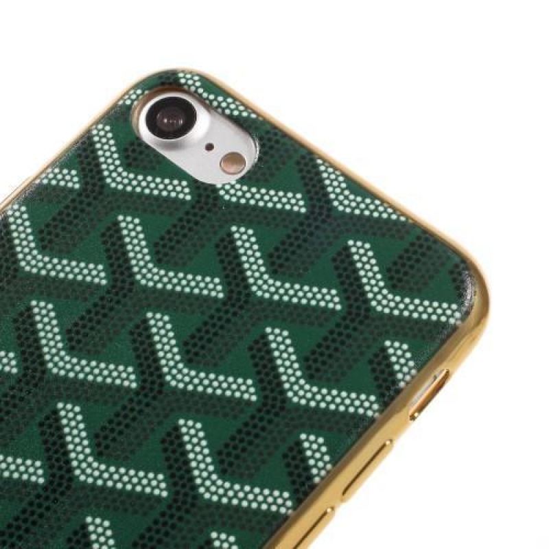 Geometric gélový obal na iPhone 8 a iPhone 7 - zelené