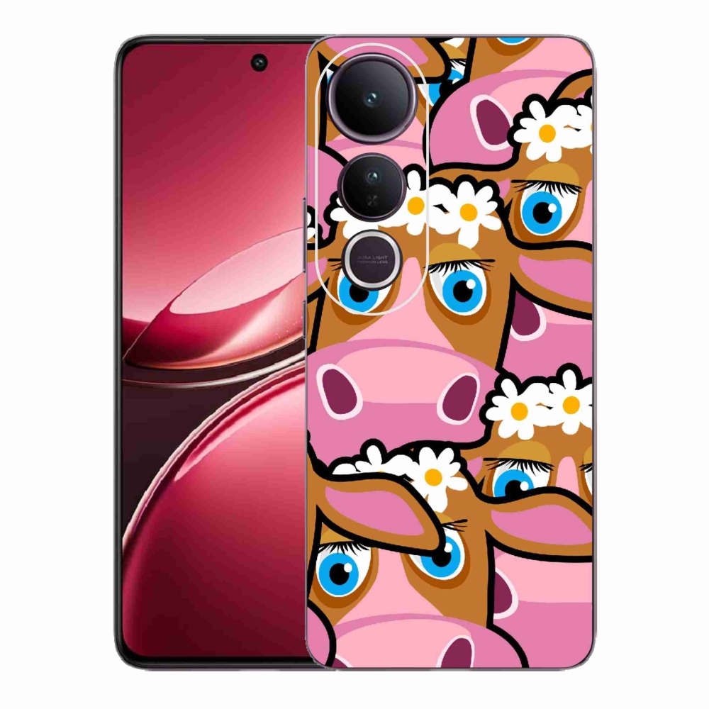 Gélový kryt mmCase na Vivo V50 Lite 4G/5G - kreslené kravičky