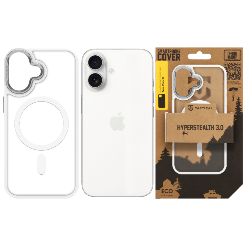Tactical MagForce Hyperstealth 3.0 Puzdro pre Apple iPhone 16 Snow White