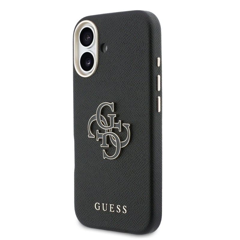 Zadný kryt s logom Guess PU Resin pre iPhone 17 Black