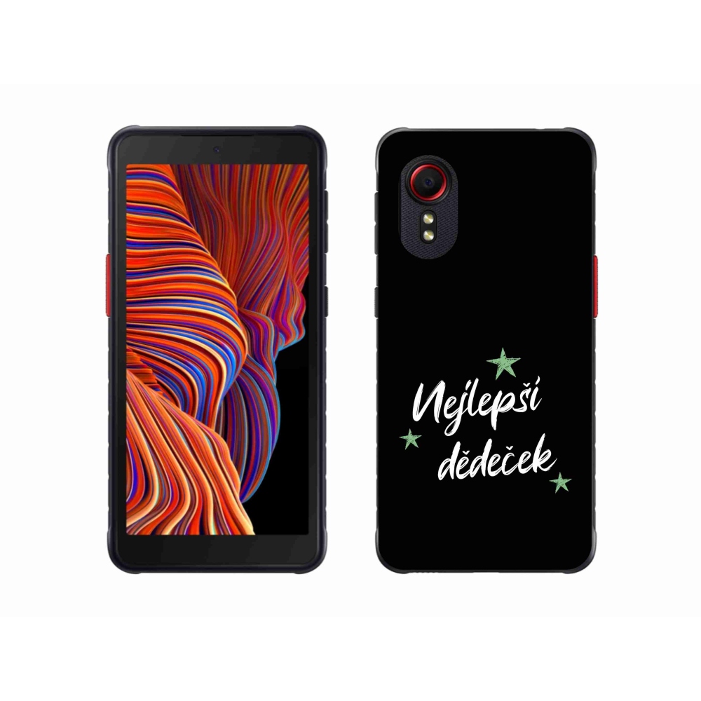 Gélový kryt mmCase na Samsung Galaxy Xcover 5 - najlepší dedko 2 čierne pozadie