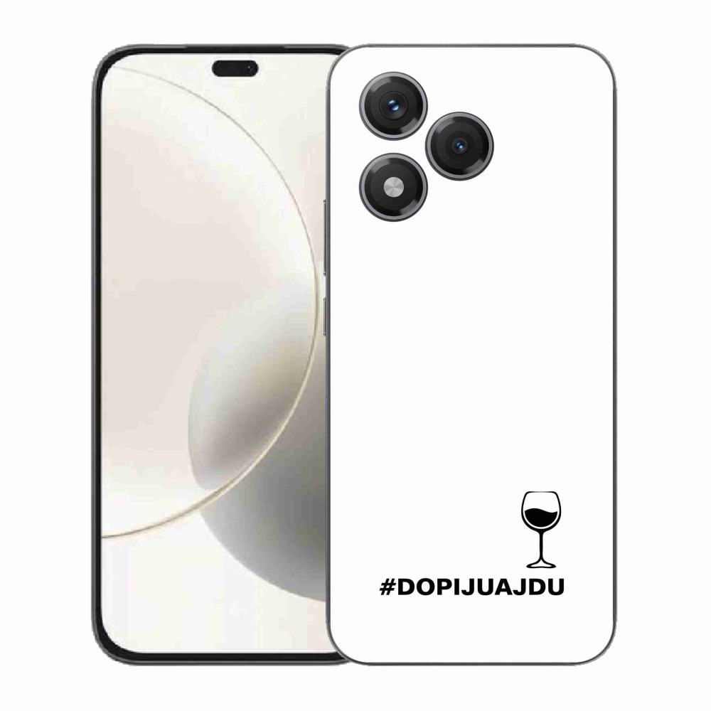 Gélový kryt mmCase na Honor 400 Lite - vínny motív biele pozadie