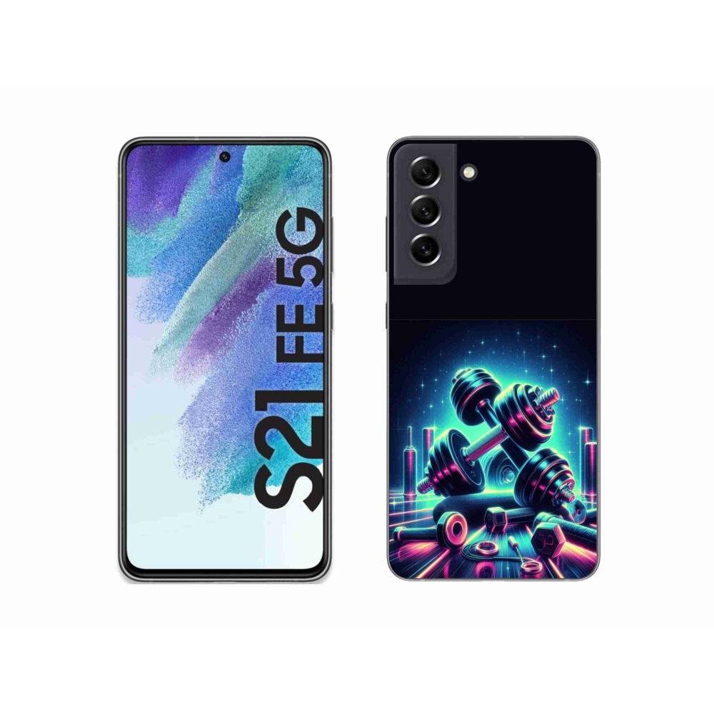 Gélový kryt mmCase na Samsung Galaxy S21 FE 5G - činky