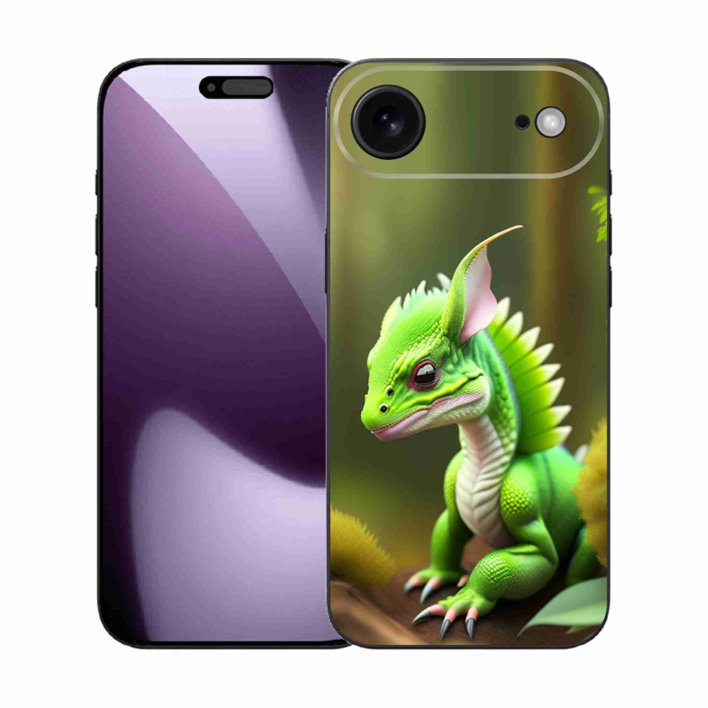 Gélový kryt mmCase na iPhone 17 Air - zelený dráčik