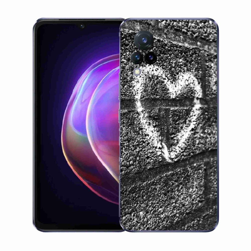 Gélový kryt mmCase na Vivo V21 4G/5G - srdce na stene