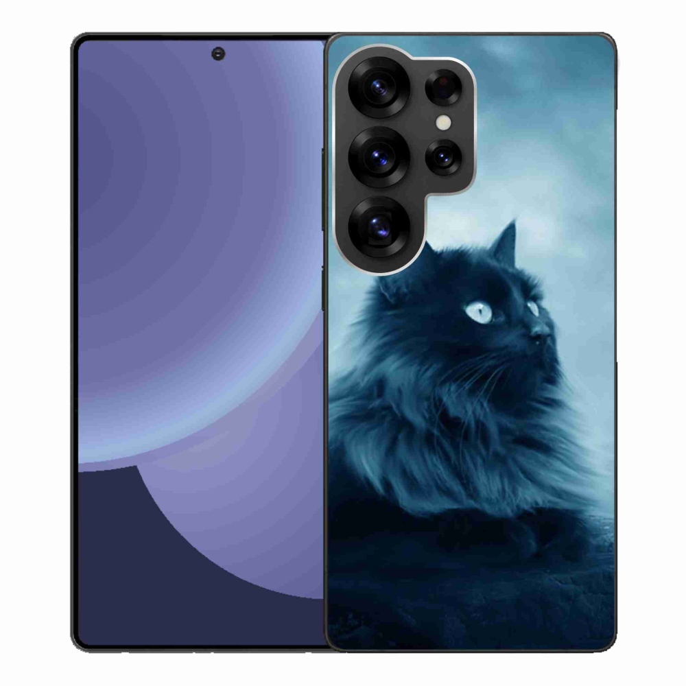 Gélový kryt mmCase na Samsung Galaxy S25 Ultra - čierna mačka 1