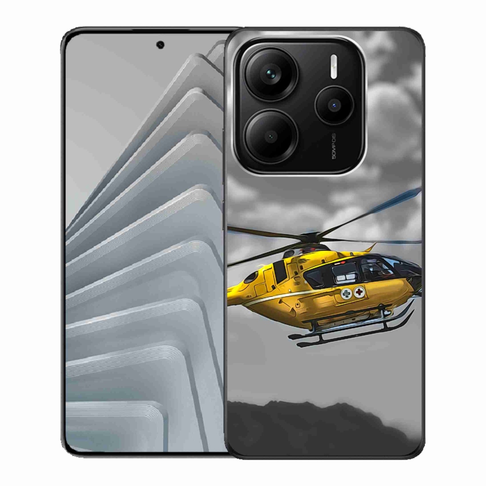 Gélový kryt mmCase na Xiaomi Redmi Note 14 5G - žltá helikoptéra