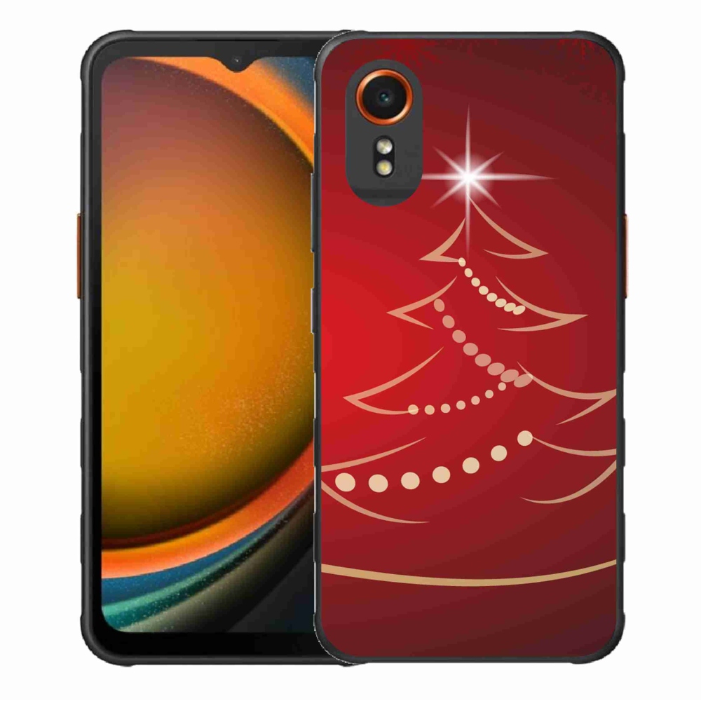 Gélový kryt mmCase na Samsung Galaxy Xcover 7 - kreslený vianočný stromček