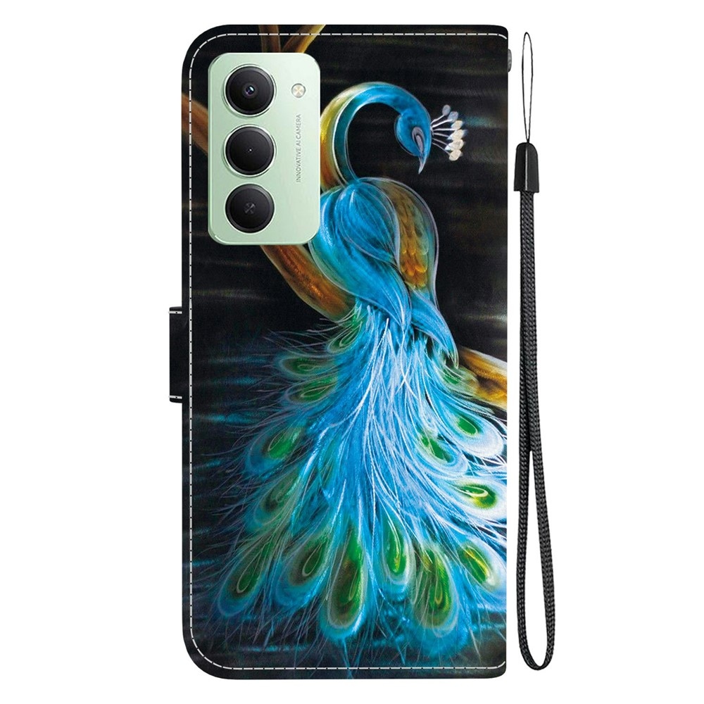 Versatile knižkové púzdro na Xiaomi Redmi 15 4G (171mm) - páv