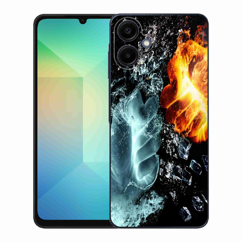 Gélový kryt mmCase na Samsung Galaxy A06 4G - voda a oheň