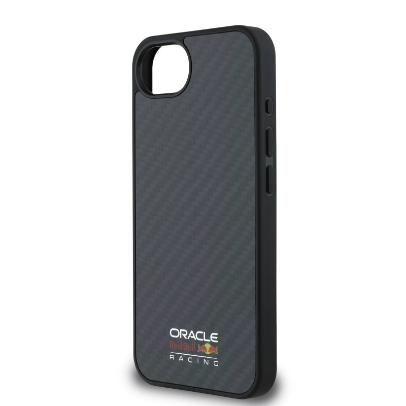 Red Bull Carbon Shiny Logo MagSafe Zadný Kryt pre iPhone 16e Black