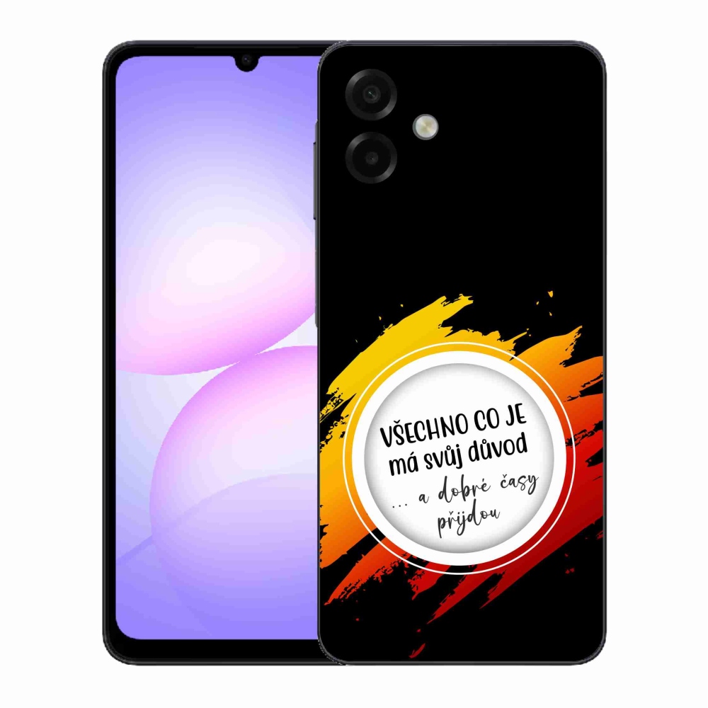 Gélový kryt mmCase na Samsung Galaxy A07 4G - citát 3 čierne pozadie