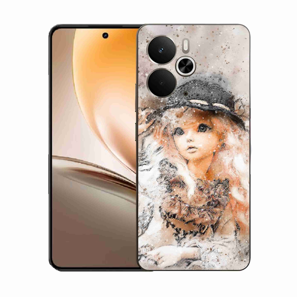 Gélový kryt mmCase na Realme 14 5G - dievčatko s klobúkom