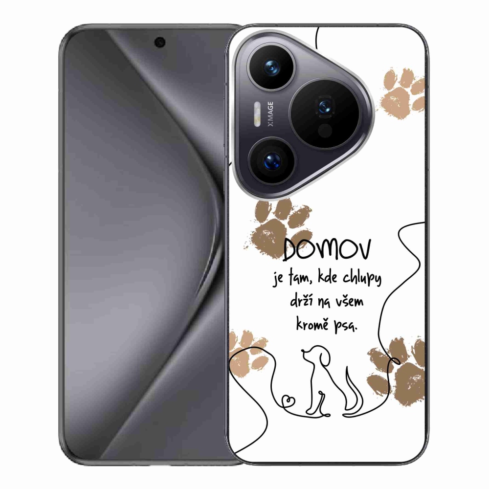 Gélový kryt mmCase na Huawei Pura 70 Pro - psí motív biele pozadie