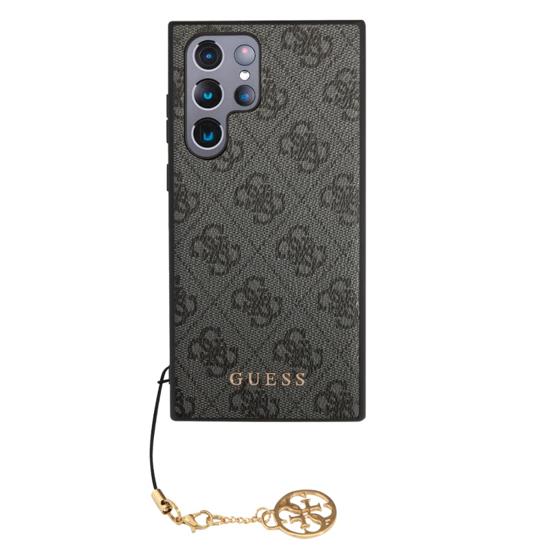 Guess 4G Charm Zadný Kryt pre Samsung Galaxy S24 Ultra Grey