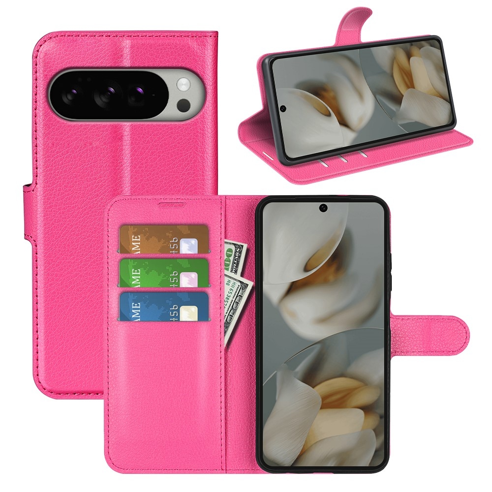 Litchi knižkové puzdro na Google Pixel 10 Pro XL - rose